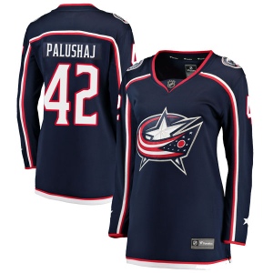 Women's Aaron Palushaj Columbus Blue Jackets Breakaway Home Jersey - Navy