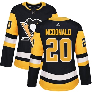 Women's Ab Mcdonald Pittsburgh Penguins Authentic Home Jersey - Black