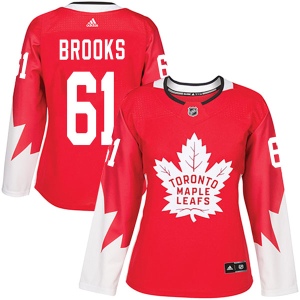 Women's Adam Brooks Toronto Maple Leafs Authentic Alternate Jersey - Red