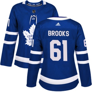 Women's Adam Brooks Toronto Maple Leafs Authentic Home Jersey - Blue