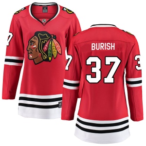 Women's Adam Burish Chicago Blackhawks Breakaway Home Jersey - Red