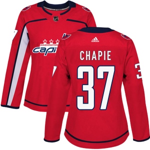 Women's Adam Chapie Washington Capitals Authentic Home Jersey - Red