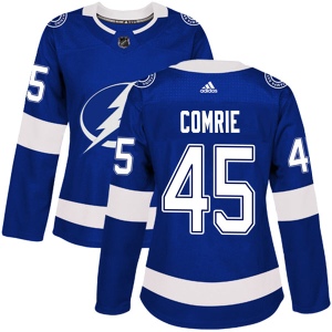 Women's Adam Comrie Tampa Bay Lightning Authentic Home Jersey - Blue