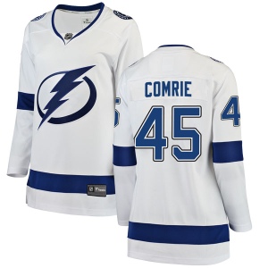 Women's Adam Comrie Tampa Bay Lightning Breakaway Away Jersey - White