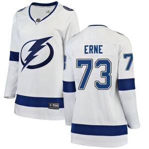 Women's Adam Erne Tampa Bay Lightning Breakaway Away Jersey - White