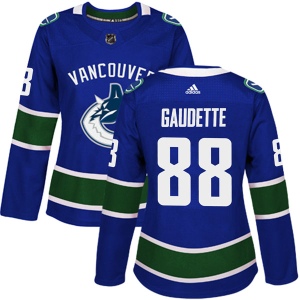 Women's Adam Gaudette Vancouver Canucks Authentic Home Jersey - Blue