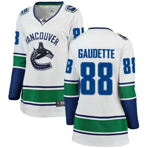 Women's Adam Gaudette Vancouver Canucks Breakaway Away Jersey - White