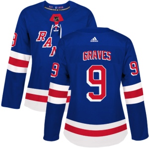 Women's Adam Graves New York Rangers Authentic Home Jersey - Royal Blue