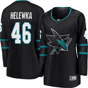 Women's Adam Helewka San Jose Sharks Breakaway Alternate Jersey - Black