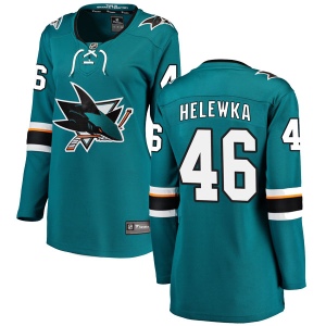 Women's Adam Helewka San Jose Sharks Breakaway Home Jersey - Teal