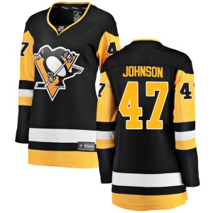 Women's Adam Johnson Pittsburgh Penguins Breakaway Home Jersey - Black