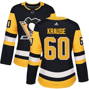 Women's Adam Krause Pittsburgh Penguins Authentic Home Jersey - Black