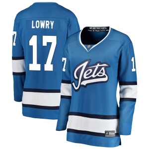 Women's Adam Lowry Winnipeg Jets Breakaway Alternate Jersey - Blue