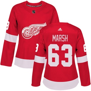 Women's Adam Marsh Detroit Red Wings Authentic Home Jersey - Red