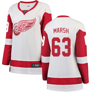 Women's Adam Marsh Detroit Red Wings Breakaway Away Jersey - White