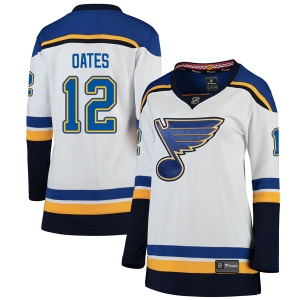 Women's Adam Oates St. Louis Blues Breakaway Away Jersey - White