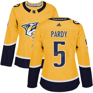 Women's Adam Pardy Nashville Predators Authentic Home Jersey - Gold