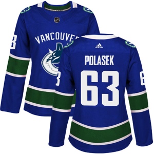 Women's Adam Polasek Vancouver Canucks Authentic Home Jersey - Blue