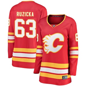 Women's Adam Ruzicka Calgary Flames Breakaway Alternate Jersey - Red