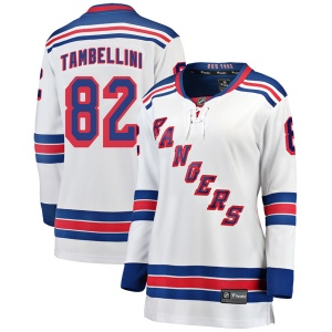 Women's Adam Tambellini New York Rangers Breakaway Away Jersey - White