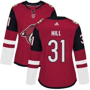 Women's Adin Hill Arizona Coyotes Authentic Maroon Home Jersey