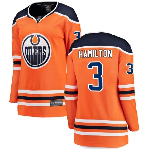 Women's Al Hamilton Edmonton Oilers Authentic r Home Breakaway Jersey - Orange