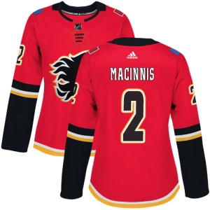 Women's Al MacInnis Calgary Flames Authentic Home Jersey - Red