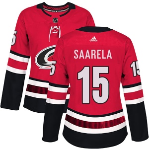 Women's Aleksi Saarela Carolina Hurricanes Authentic Home Jersey - Red