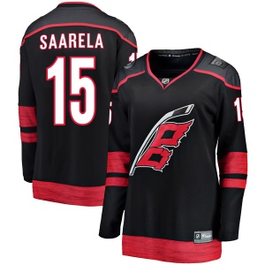 Women's Aleksi Saarela Carolina Hurricanes Breakaway Alternate Jersey - Black