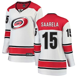 Women's Aleksi Saarela Carolina Hurricanes Breakaway Away Jersey - White