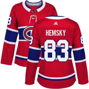 Women's Ales Hemsky Montreal Canadiens Authentic Home Jersey - Red