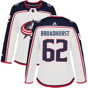 Women's Alex Broadhurst Columbus Blue Jackets Authentic Away Jersey - White