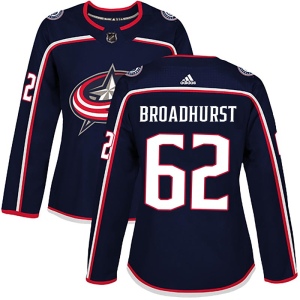 Women's Alex Broadhurst Columbus Blue Jackets Authentic Home Jersey - Navy