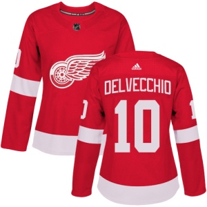 Women's Alex Delvecchio Detroit Red Wings Authentic Home Jersey - Red