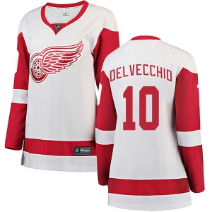 Women's Alex Delvecchio Detroit Red Wings Breakaway Away Jersey - White