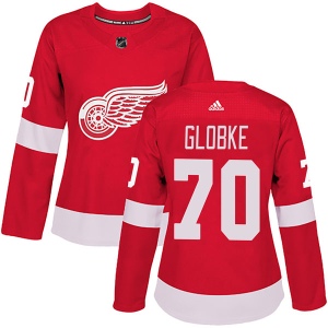 Women's Alex Globke Detroit Red Wings Authentic Home Jersey - Red