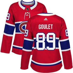 Women's Alex Goulet Montreal Canadiens Authentic Home Jersey - Red