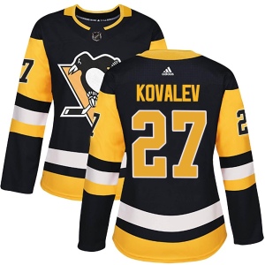 Women's Alex Kovalev Pittsburgh Penguins Authentic Home Jersey - Black