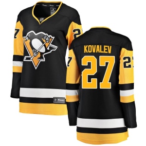 Women's Alex Kovalev Pittsburgh Penguins Breakaway Home Jersey - Black