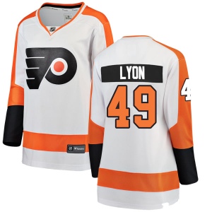 Women's Alex Lyon Philadelphia Flyers Breakaway Away Jersey - White