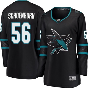 Women's Alex Schoenborn San Jose Sharks Breakaway Alternate Jersey - Black