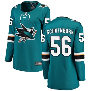 Women's Alex Schoenborn San Jose Sharks Breakaway Home Jersey - Teal