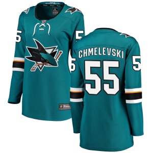 Women's Alexander Chmelevski San Jose Sharks Breakaway Home Jersey - Teal