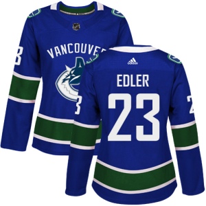 Women's Alexander Edler Vancouver Canucks Authentic Home Jersey - Blue