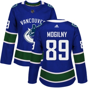 Women's Alexander Mogilny Vancouver Canucks Authentic Home Jersey - Blue