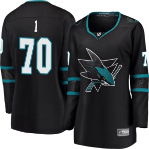 Women's Alexander True San Jose Sharks Breakaway Alternate Jersey - Black