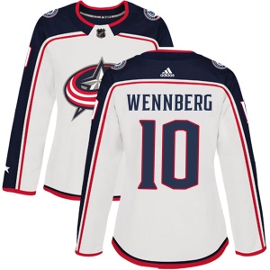 Women's Alexander Wennberg Columbus Blue Jackets Authentic Away Jersey - White