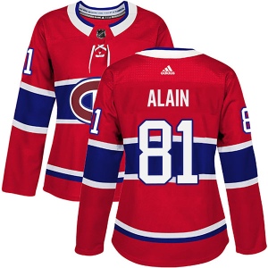 Women's Alexandre Alain Montreal Canadiens Authentic Home Jersey - Red