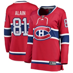 Women's Alexandre Alain Montreal Canadiens Breakaway Home Jersey - Red