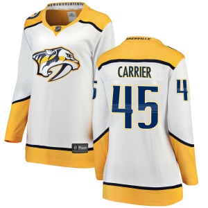 Women's Alexandre Carrier Nashville Predators Breakaway Away Jersey - White